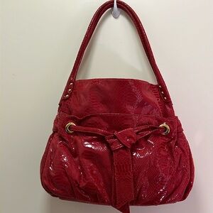 NWOT Perlina Studio Coated Suede Snakeskin Purse